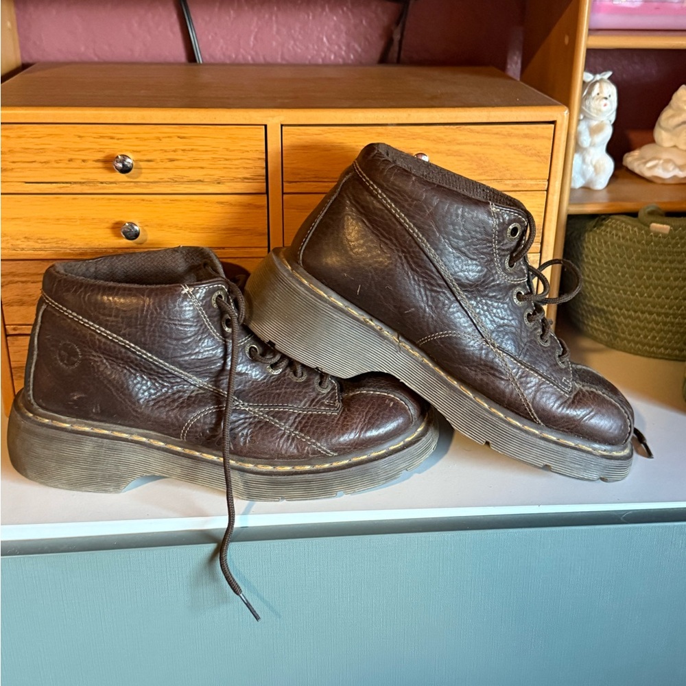 Dr. Martens Dark Brown Leather Boots